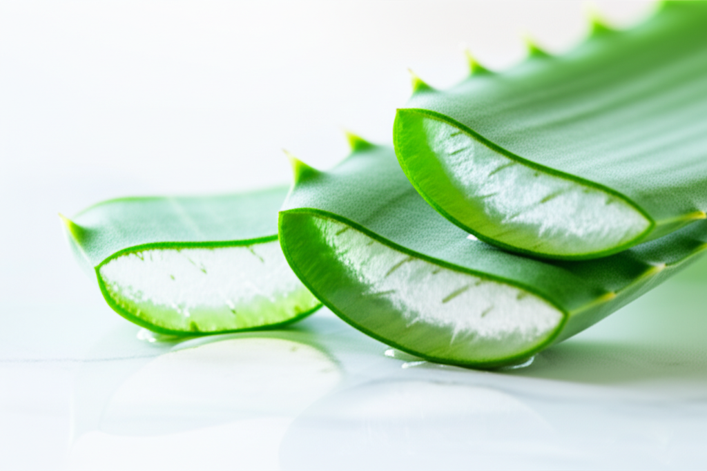 Fresh aloe vera leaves